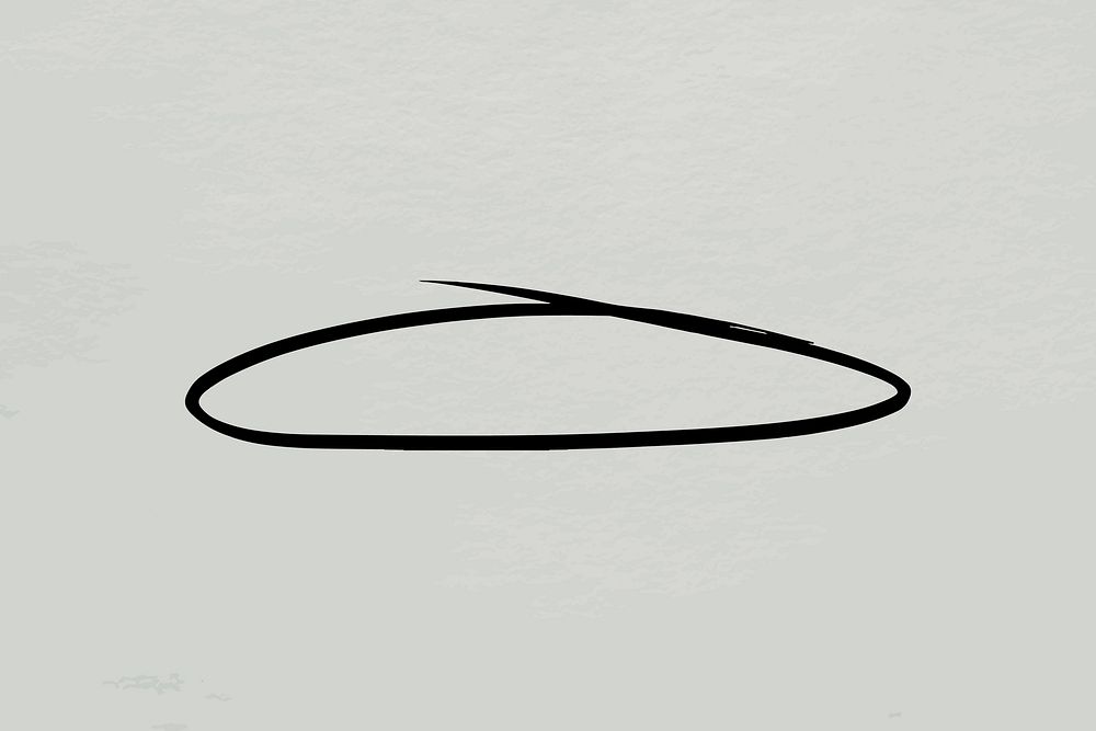 Black oval brush frame vector illustration