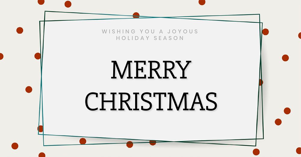 Christmas greeting message vector template social media ads