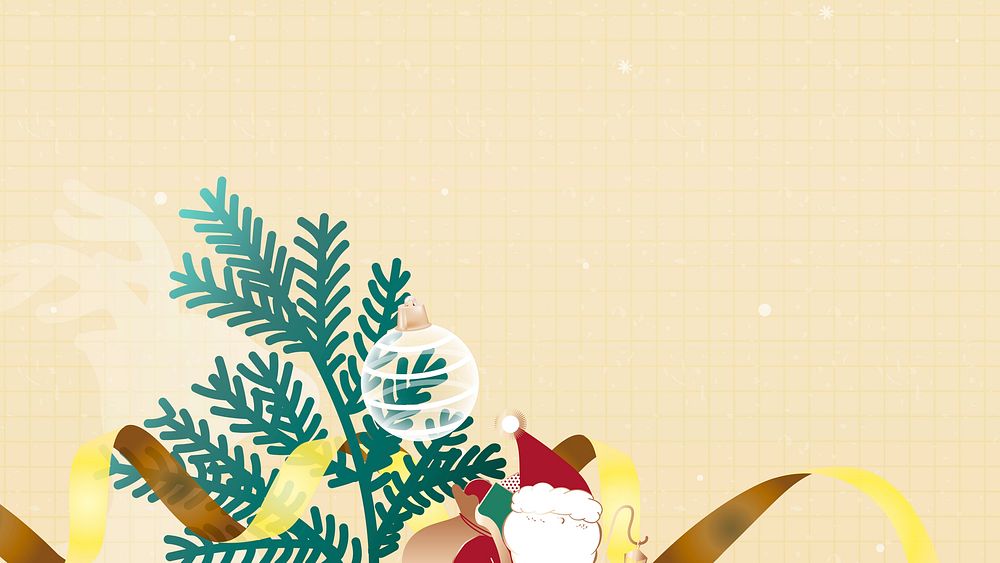 Christmas doodle on yellow notepaper background vector