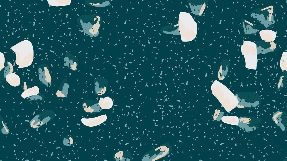 Blue terrazzo abstract background psd pattern