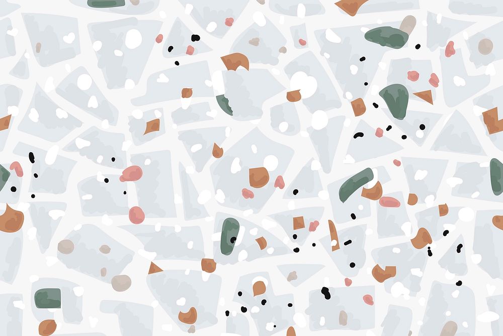 Pastel terrazzo abstract background vector seamless pattern