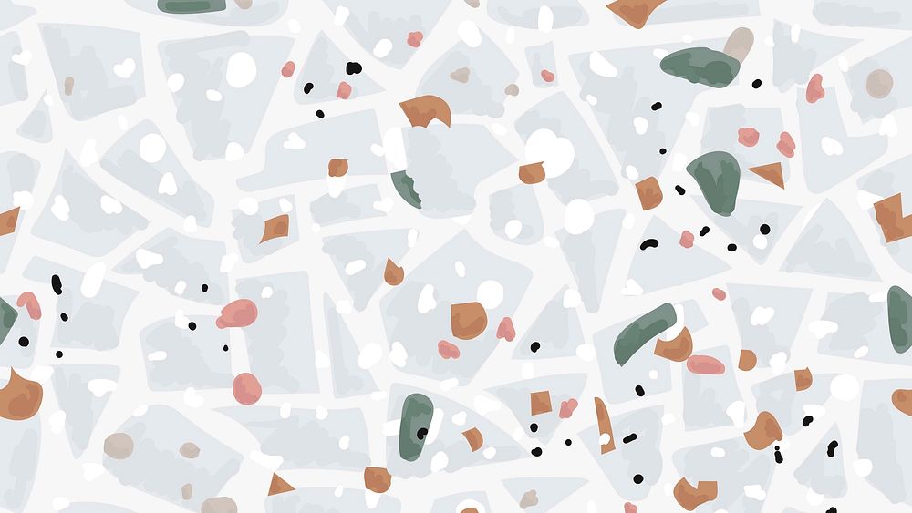 Terrazzo pattern abstract background vector in pastel
