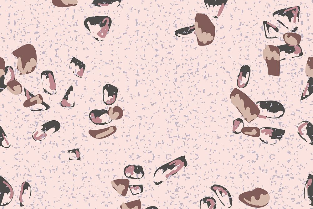 Terrazzo abstract pattern background on pink background