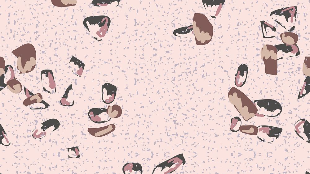 Terrazzo abstract pattern background psd on pink background