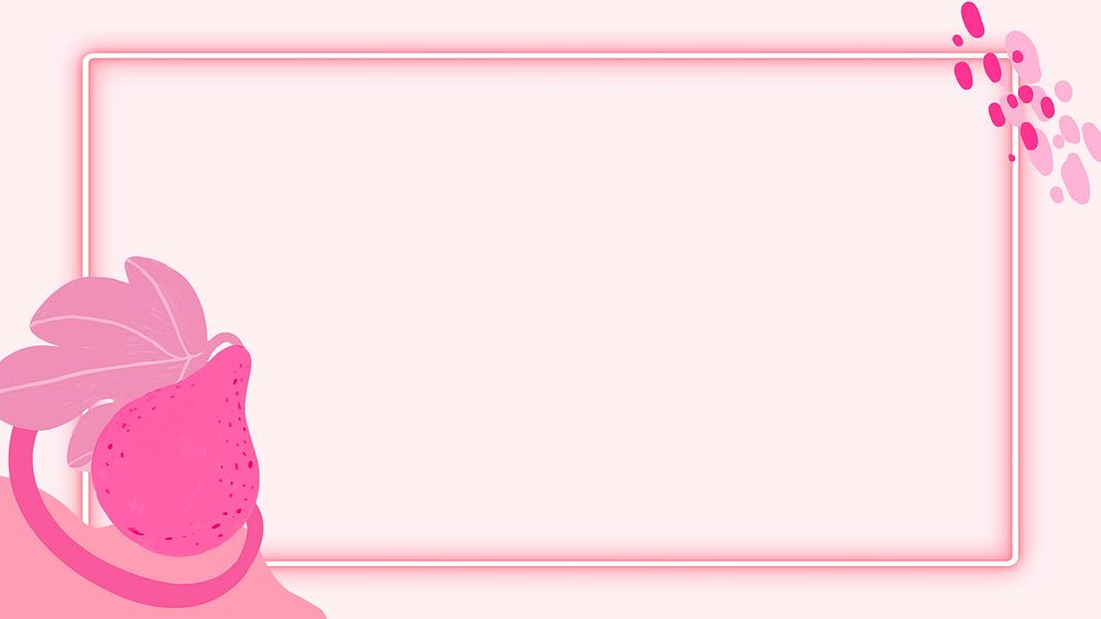 Neon pink rectangle frame background design 