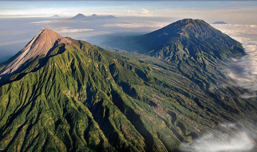 Aerial view Mount Merapi volcano | Free Photo - rawpixel