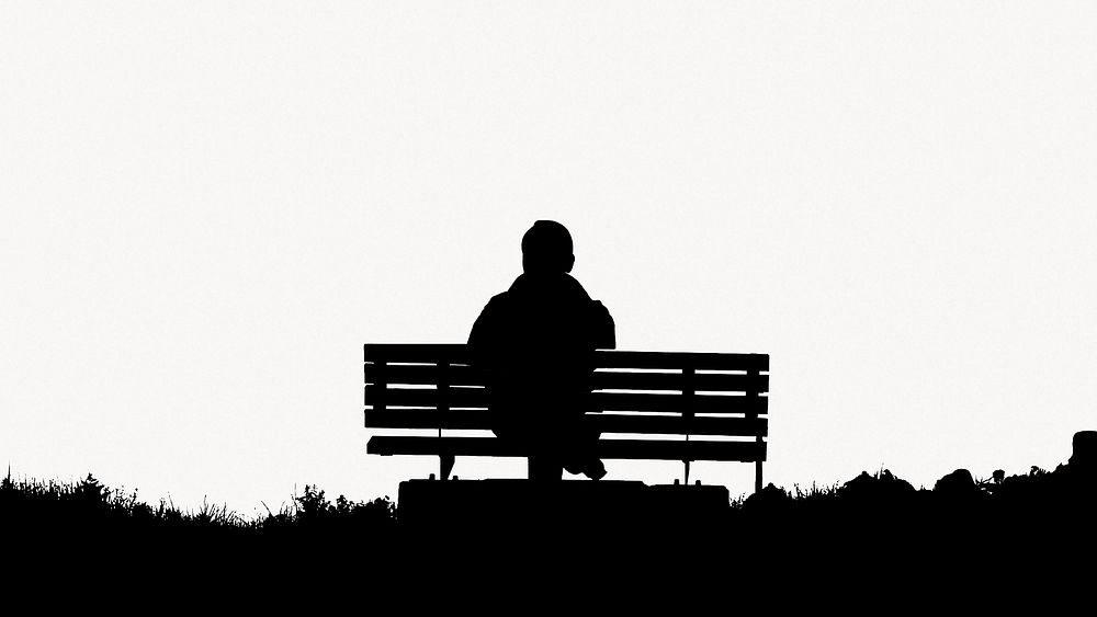 Lonely man silhouette computer wallpaper
