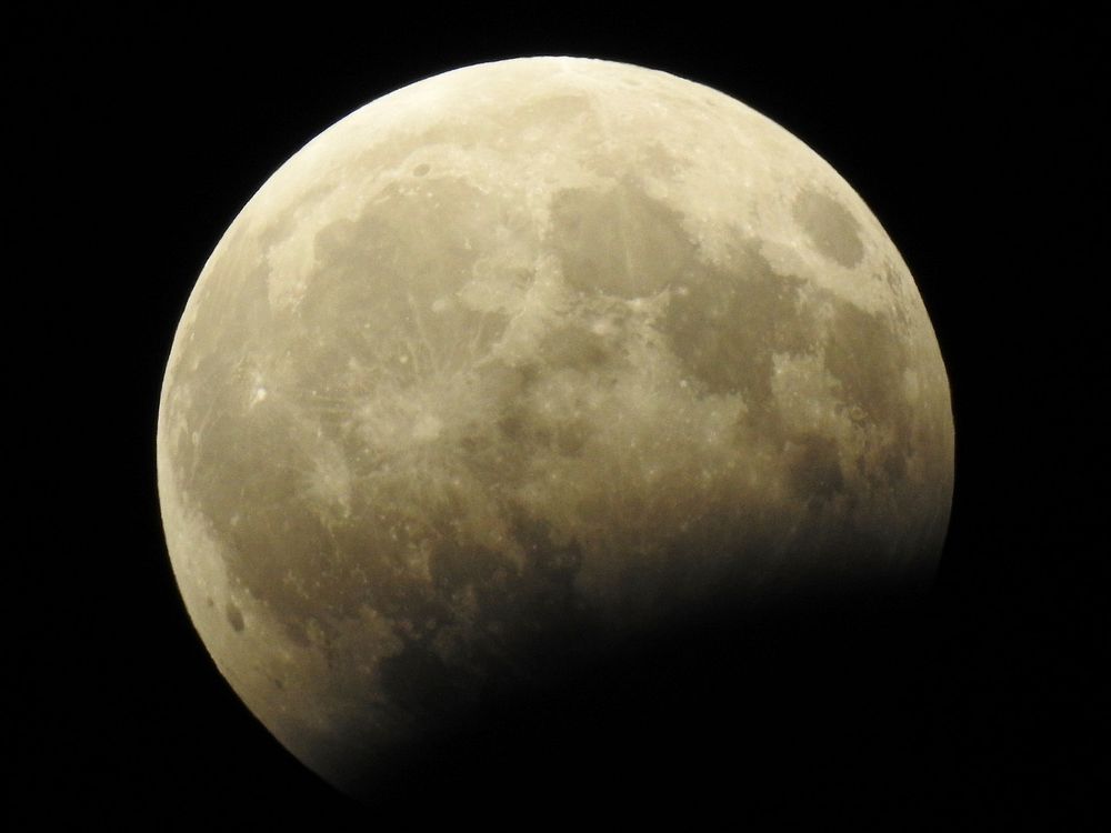 Partial Moon Eclipse, Dubai. Original public domain image from Wikimedia Commons