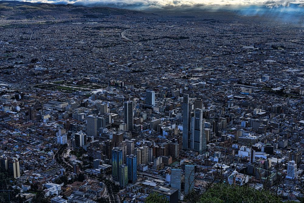 Bogota Cityscape. Original public domain image from Wikimedia Commons