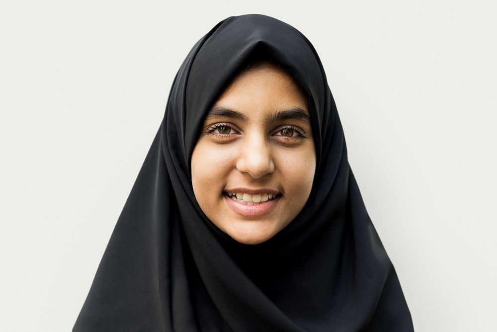 Smiling young Muslim woman