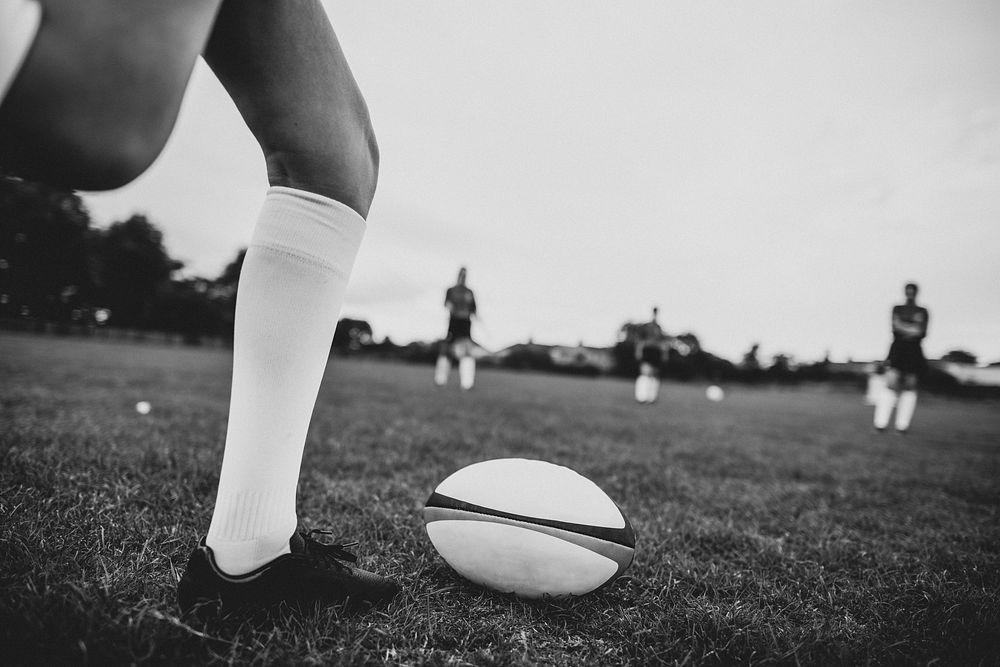Female rugby players on the field
