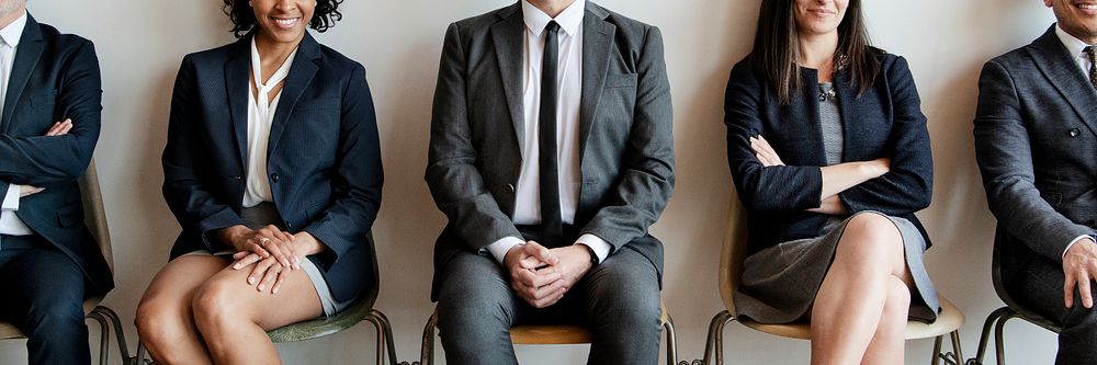 Group of business people studio portrait