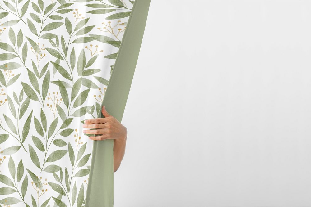 Hand opening aesthetic leafy curtain