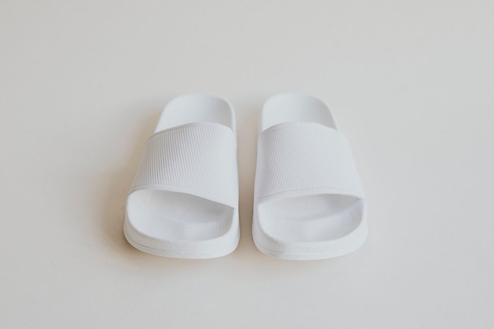 White slide sandal summer slippers