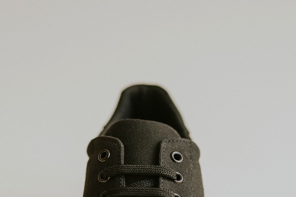 Black canvas sneakers men's shoes 