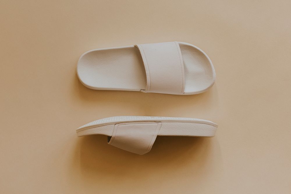 White slide sandal summer slippers