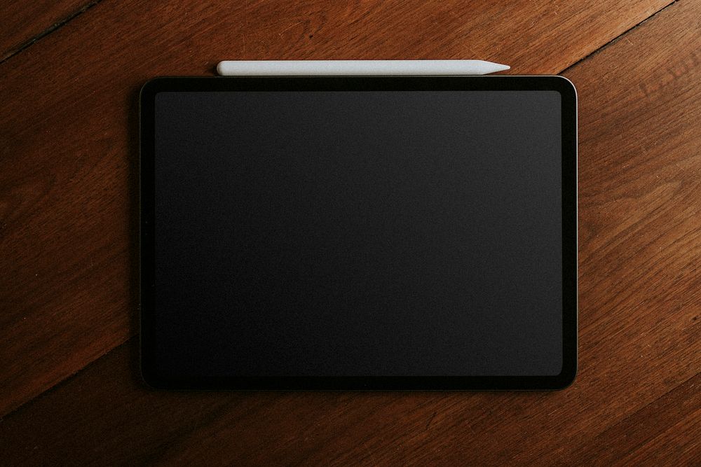 Digital tablet wallpaper screen mockup