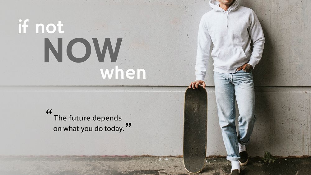 Inspirational quote template psd/ on men&rsquo;s streetwear presentation background