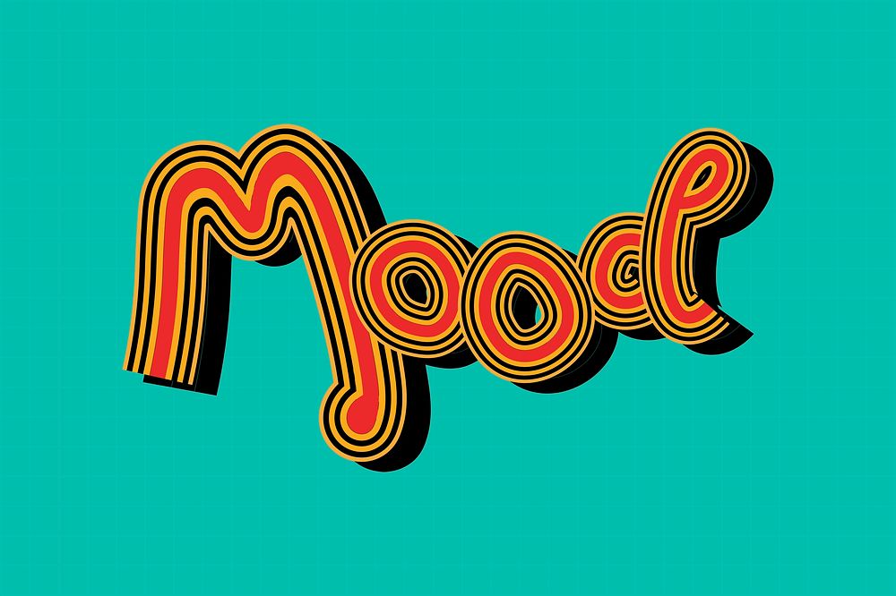 Funky Mood word illustration psd wallpaper
