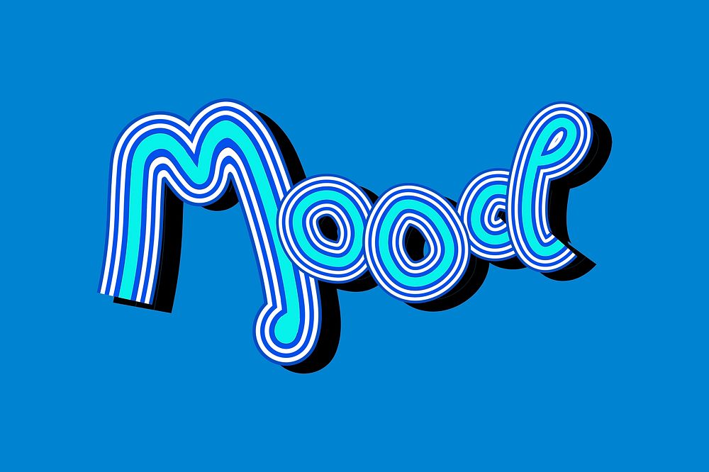 Blue shades Mood psd typography wallpaper