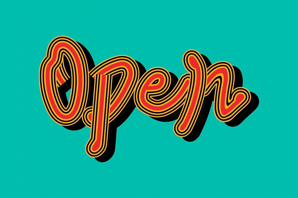 Open funky psd green typography wallpaper