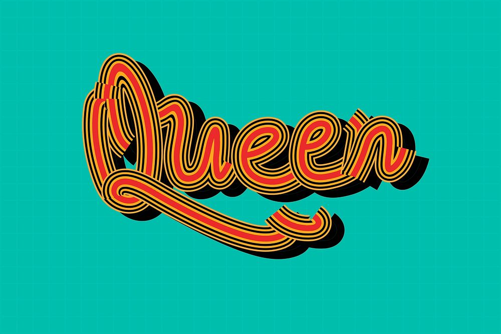 Green and red Queen vector grid wallpaper