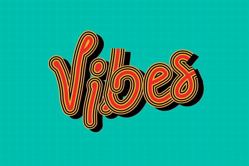 Vintage Vibes colorful vector wallpaper