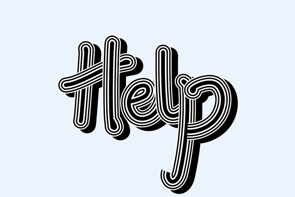 Funky Help vector black and blue wallpaper