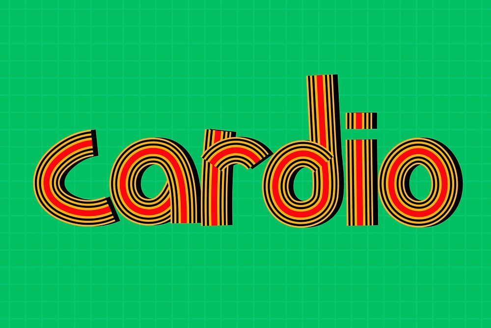 Concentric font vector cardio lettering typography retro