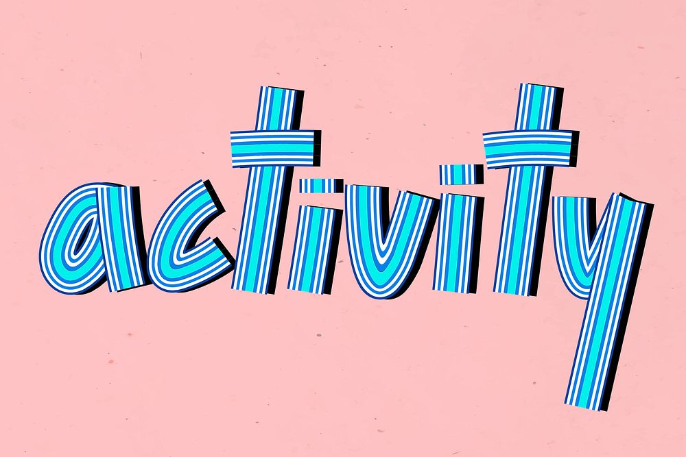 Activity psd line font retro calligraphy lettering hand drawn