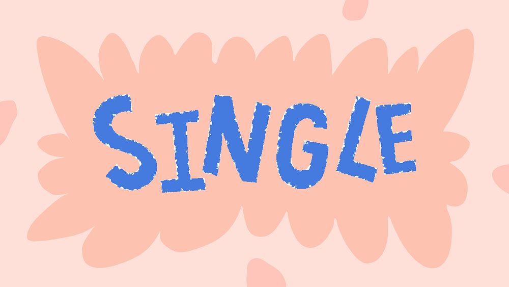 Single doodle typography on a pink background vector
