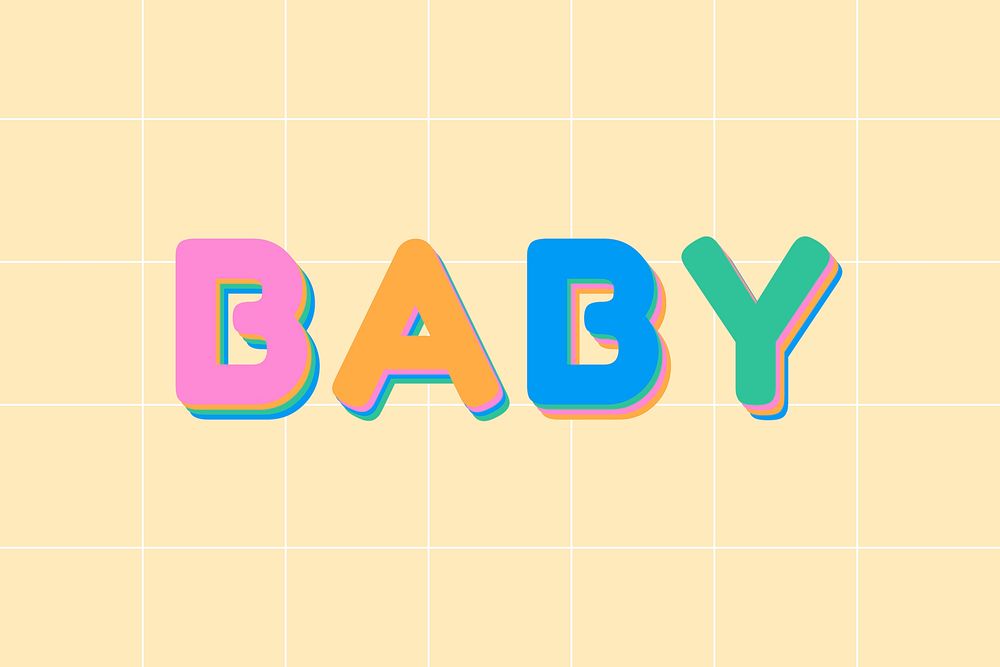 Baby boldface text typography font 