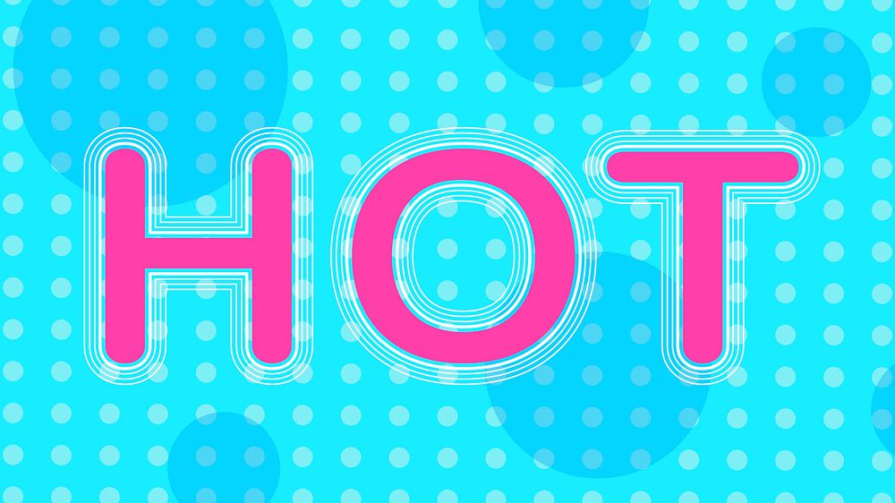 Hot offset stroke funky typography