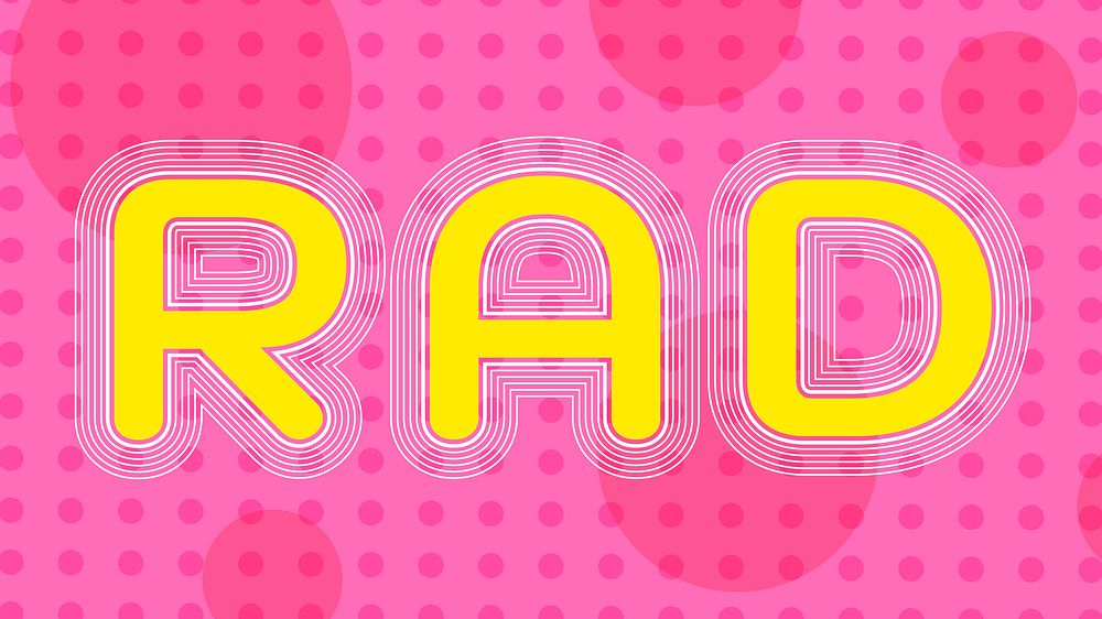 Rad ripple funky letter typography