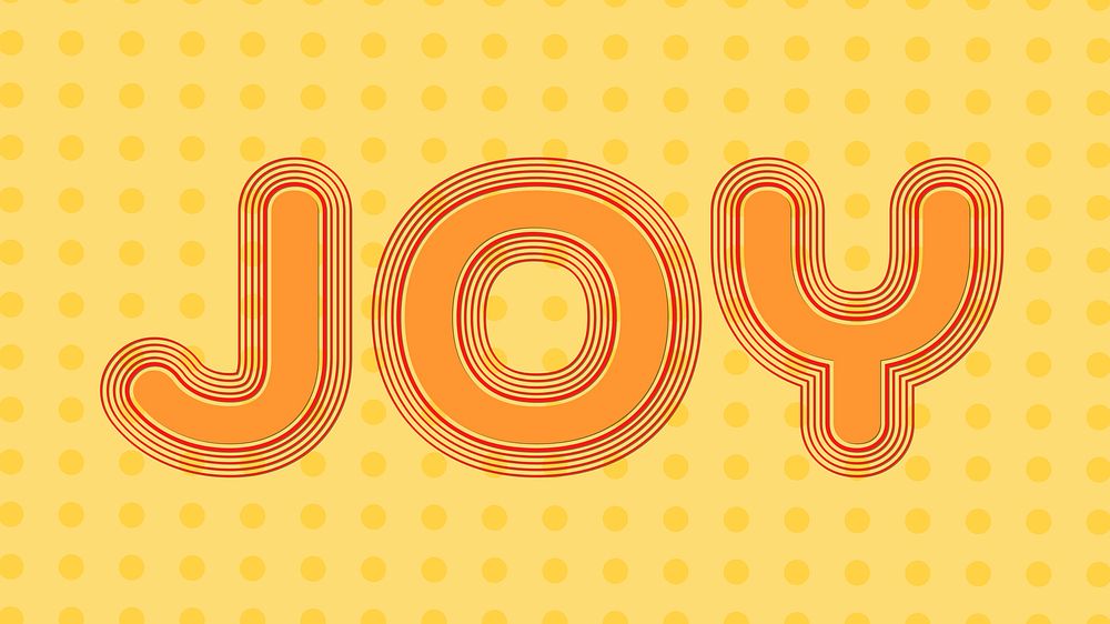 Funky joy offset stroke letters