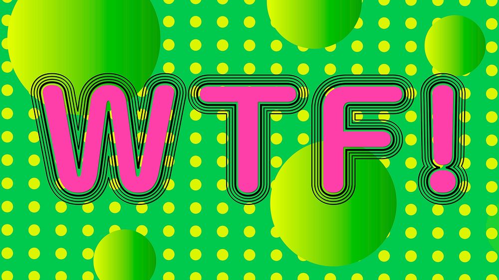 Funky wtf vector offset lettering