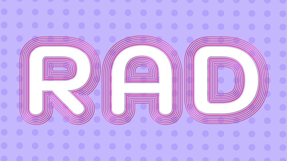 Rad ripple funky letter typography