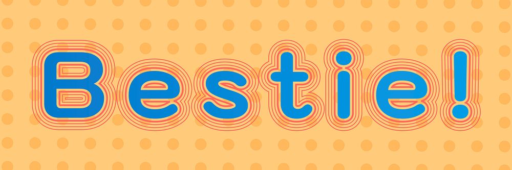 Funky offset bestie stroke typography