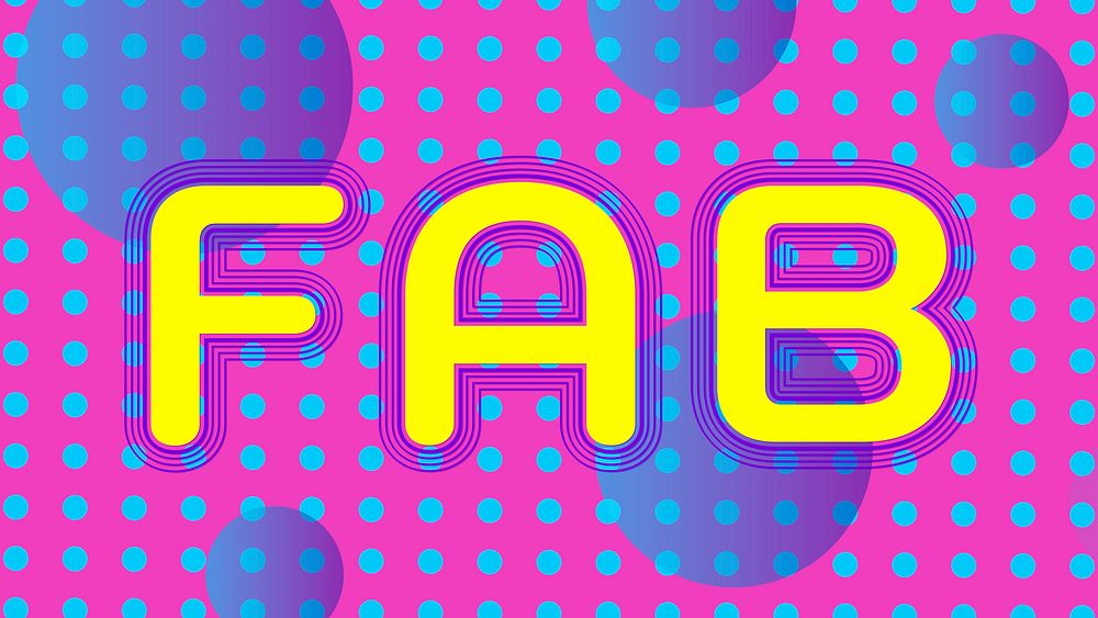 Fab funky offset stroke typography