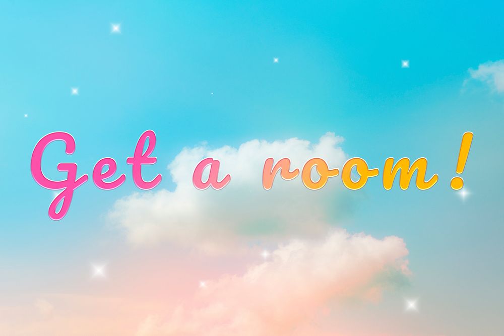 Doodle lettering get a room cute font typography