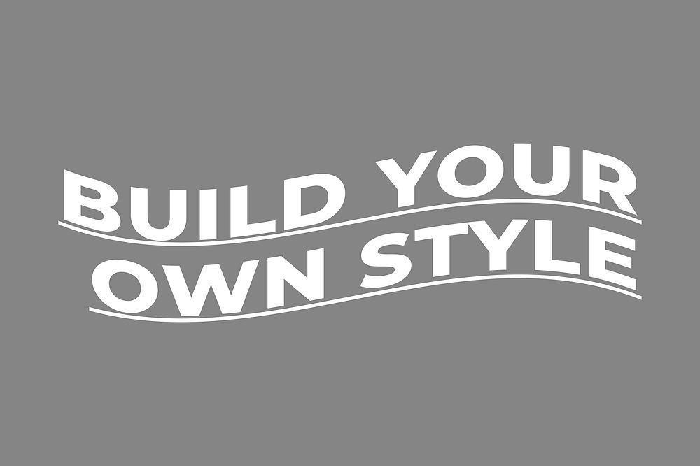 Build your own style word collage element vector