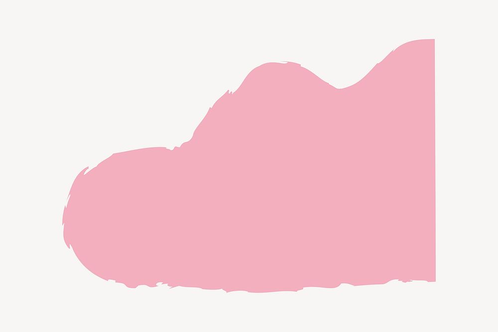 Abstract cloud png pastel sticker, transparent background