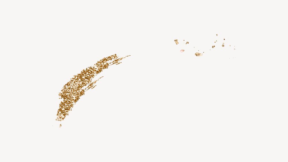 Gold smear collage element,  glittery design  vector