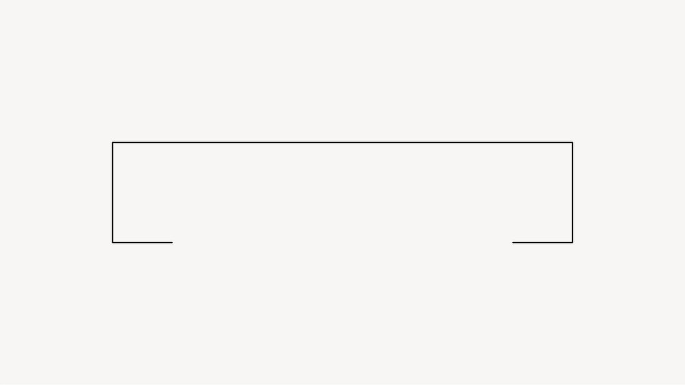 Rectangle line frame design element vector