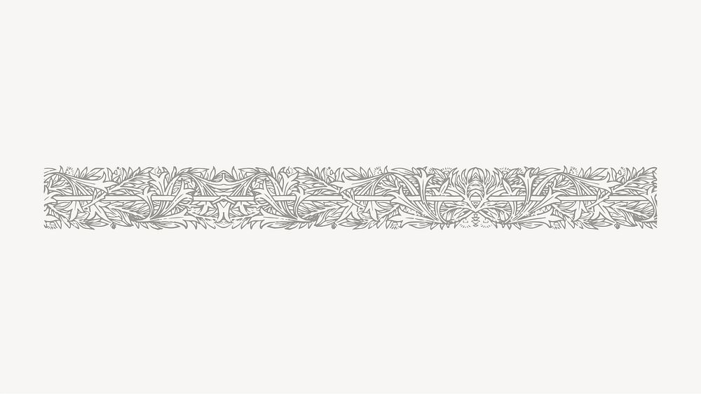 Divider line botanical design element vector