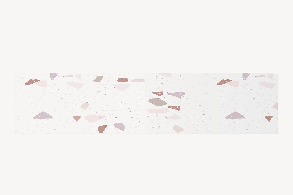 Terrazzo washi tape collage element, aesthetic design vector