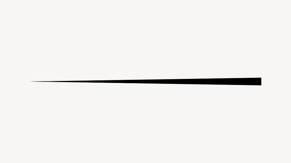 Black line divider, border element vector