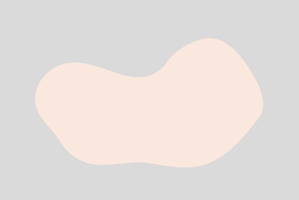 Beige blob shape, aesthetic collage element vector