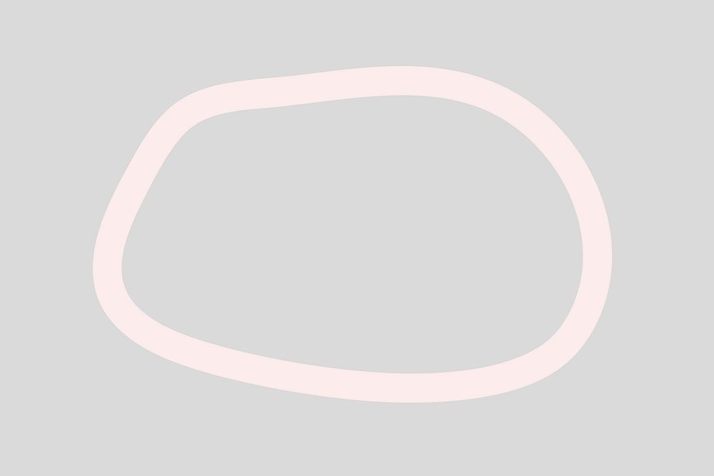 Pink circle shape, aesthetic line art element vector