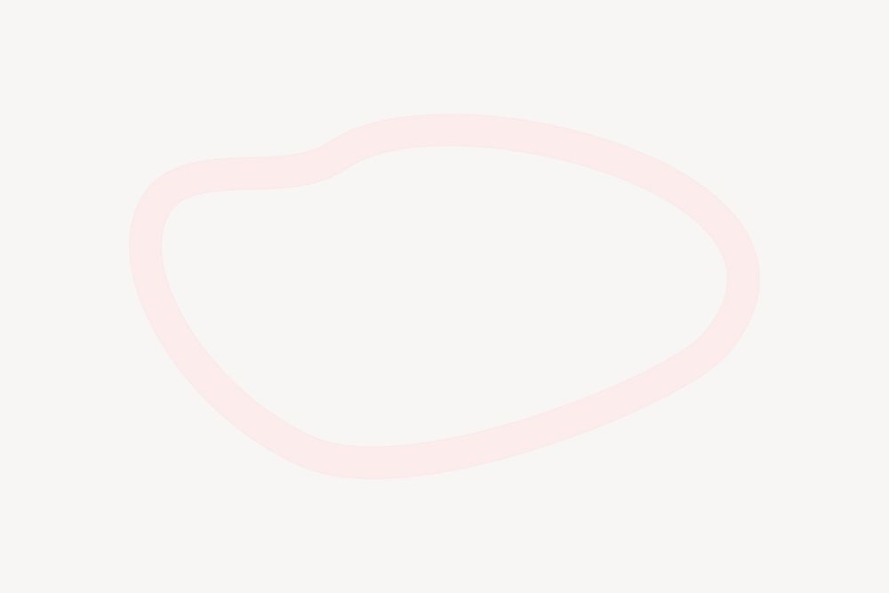 Pink oval shape, aesthetic element vector
